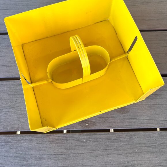 Vintage 60's Napkin Holder - Yellow Metal - Unique - Picture 5 of 9
